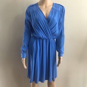 Anthropologie Maeve dress blue Sz S long sleeve